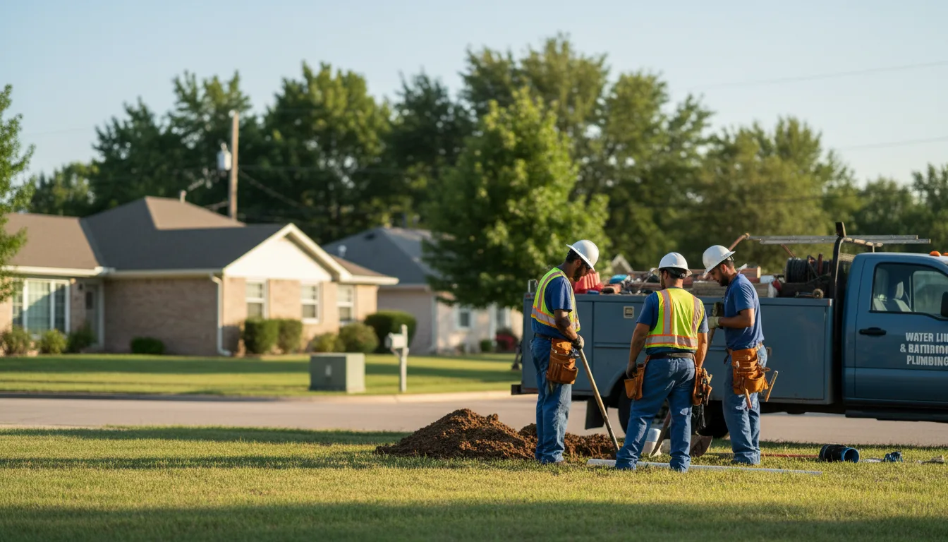 Residential water line and bathroom plumbing service in Noblesville, IN